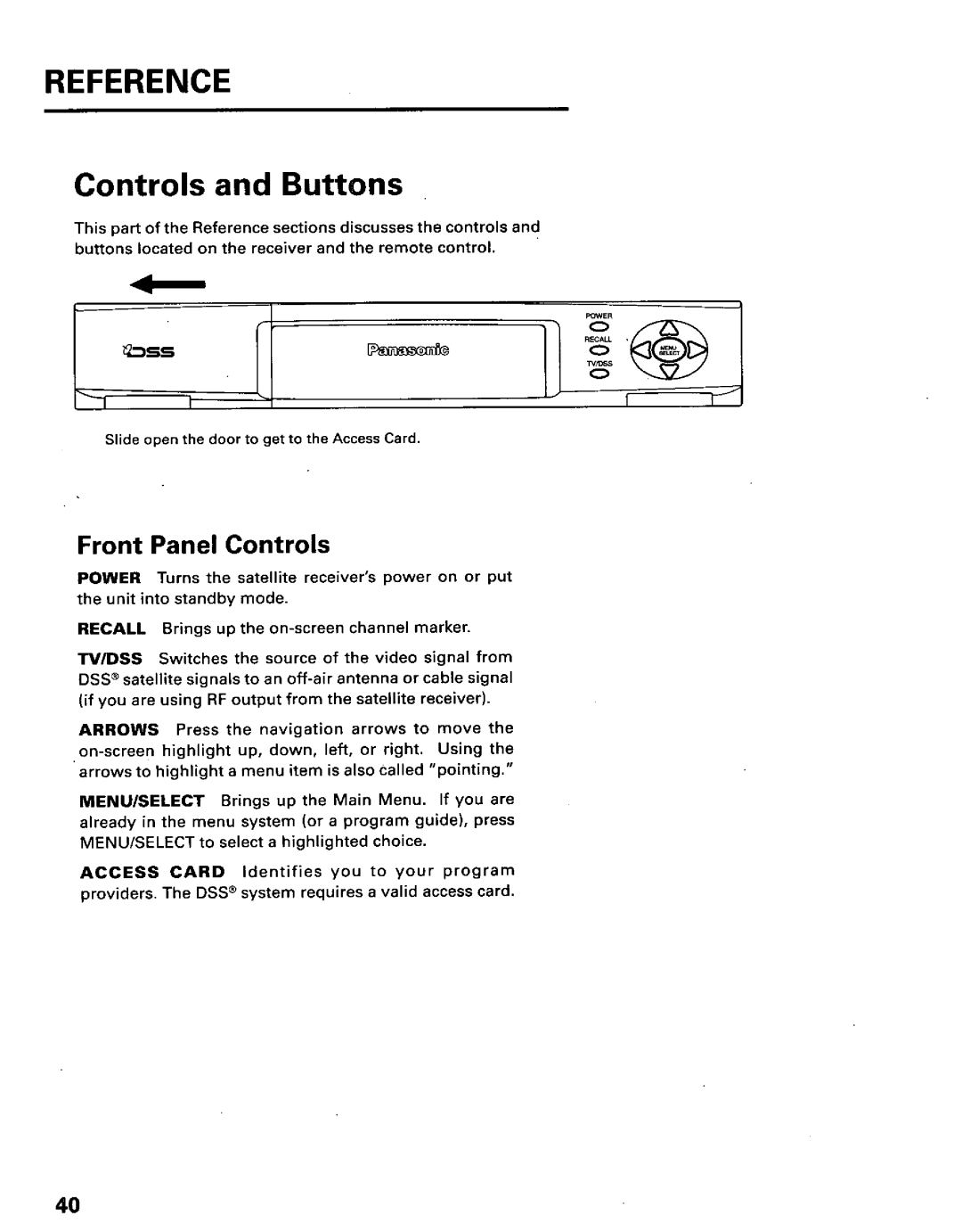 Panasonic TU-IRD10 manual 