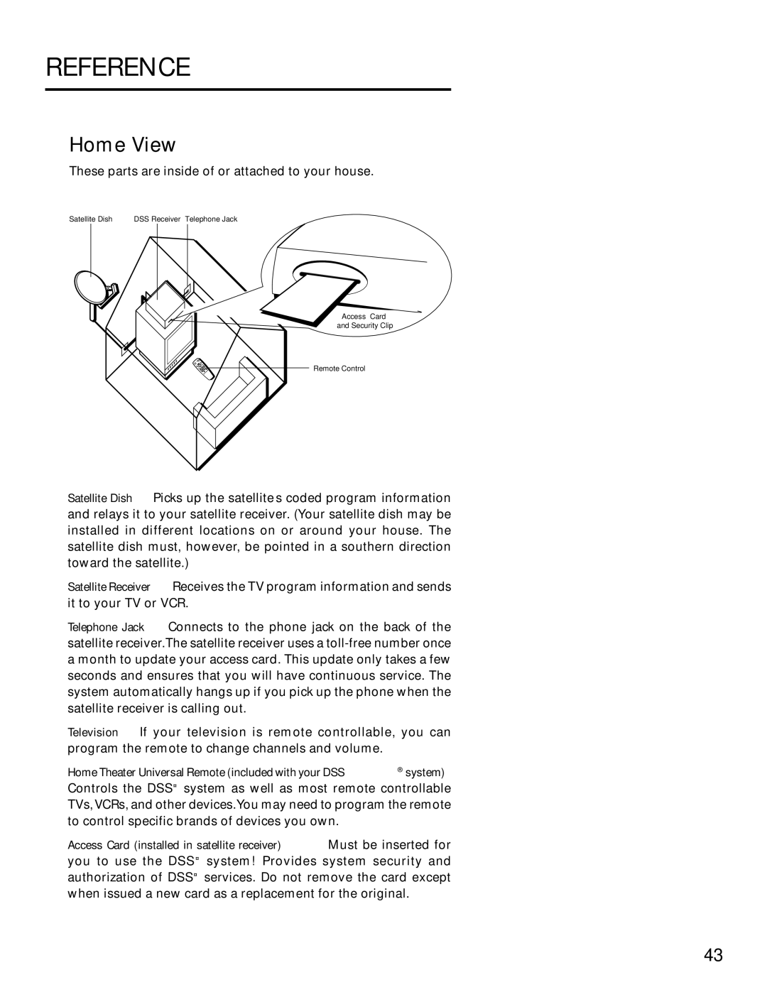 Panasonic TU-IRD20 manual Home View, Home Theater Universal Remote included with your DSS system 