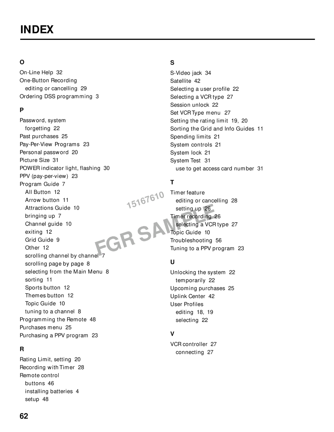 Panasonic TU-IRD20 manual Timer feature 