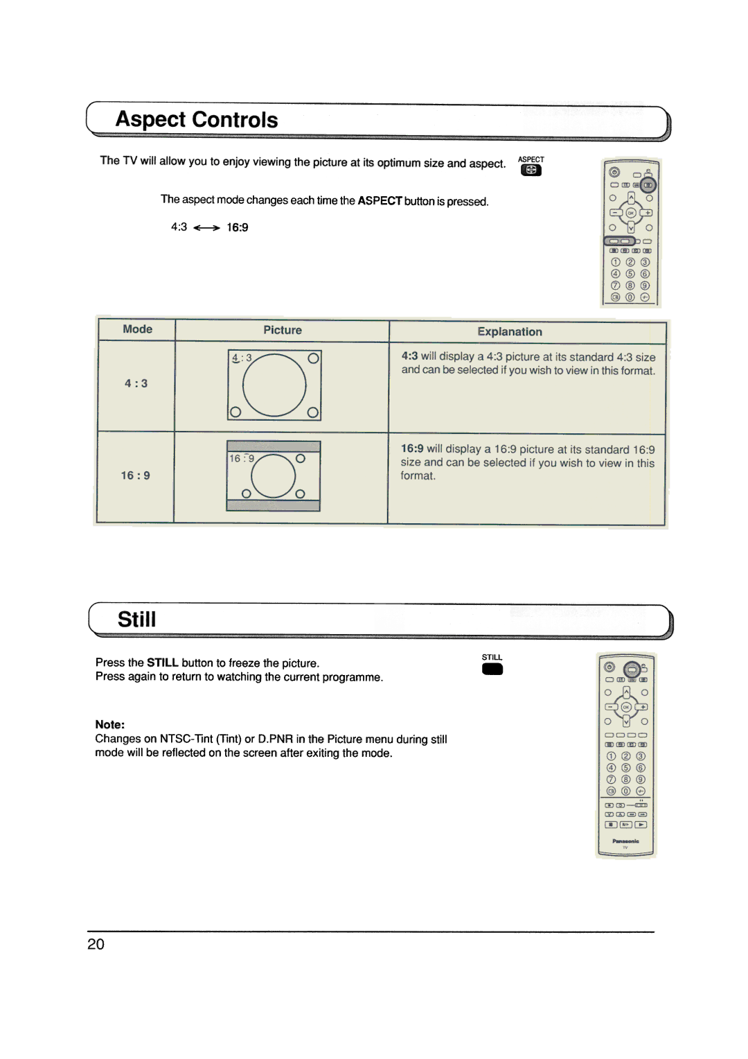 Panasonic TX-20LA5A manual 