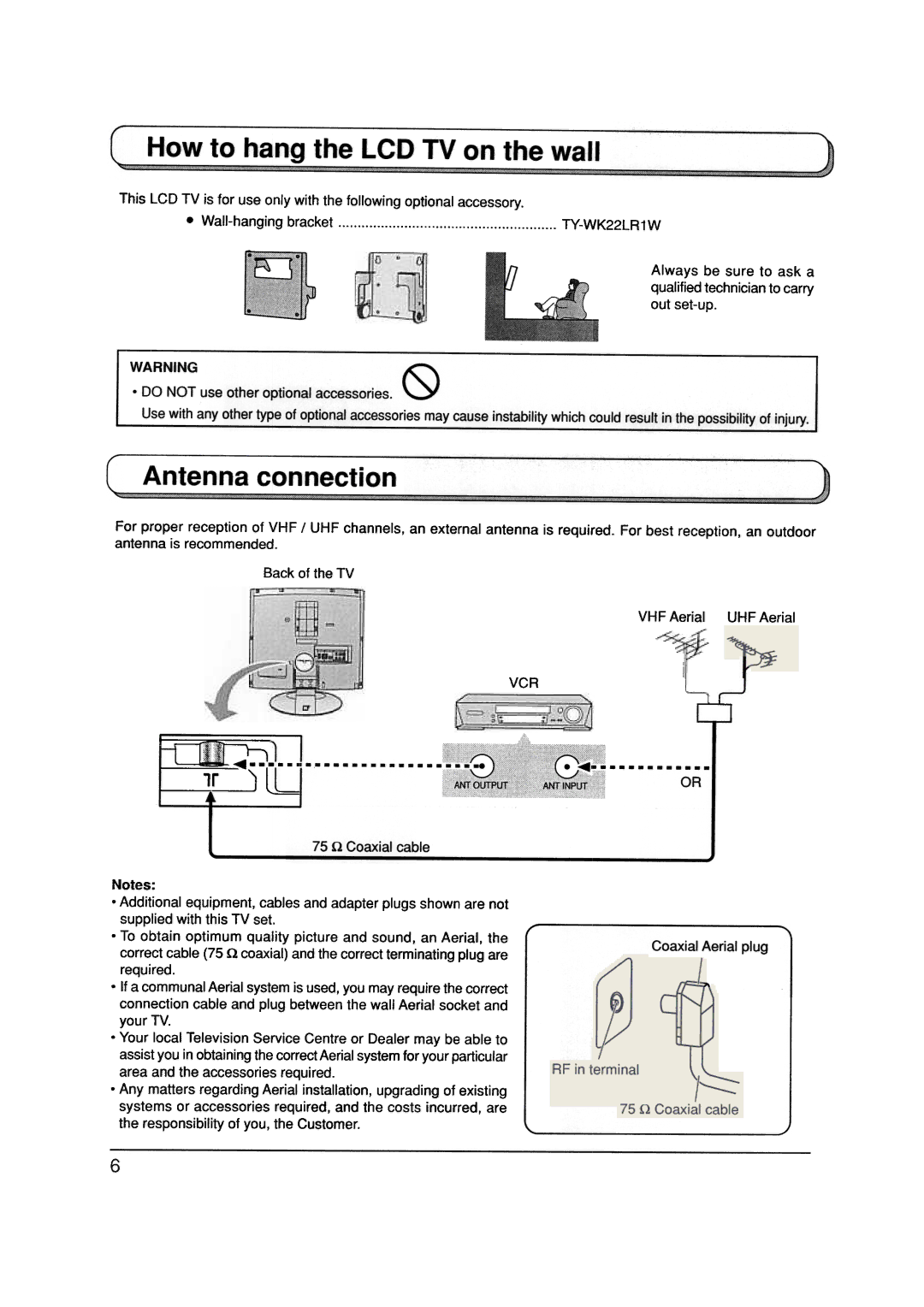 Panasonic TX-20LA5A manual 