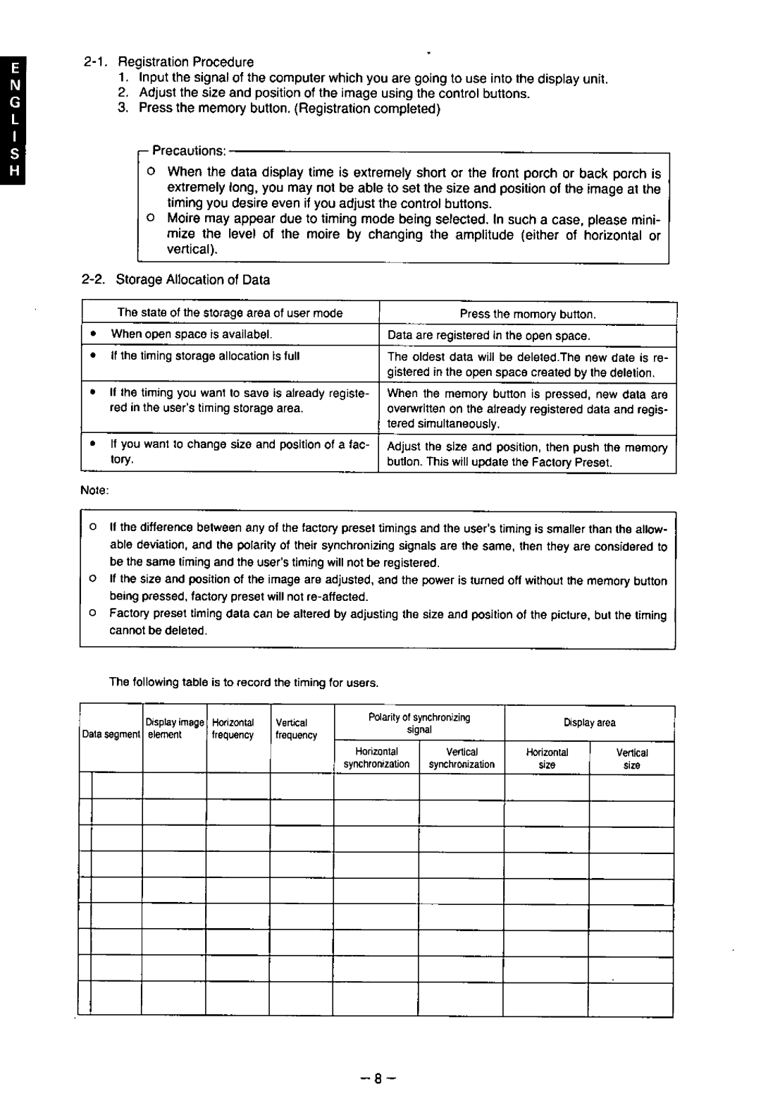 Panasonic TX-1703MA, TX-2103MA, TX-2013MA manual 