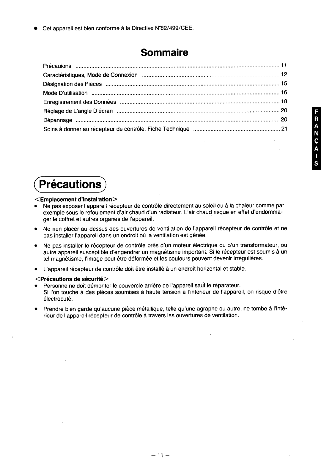 Panasonic TX-1703MA, TX-2103MA, TX-2013MA manual 