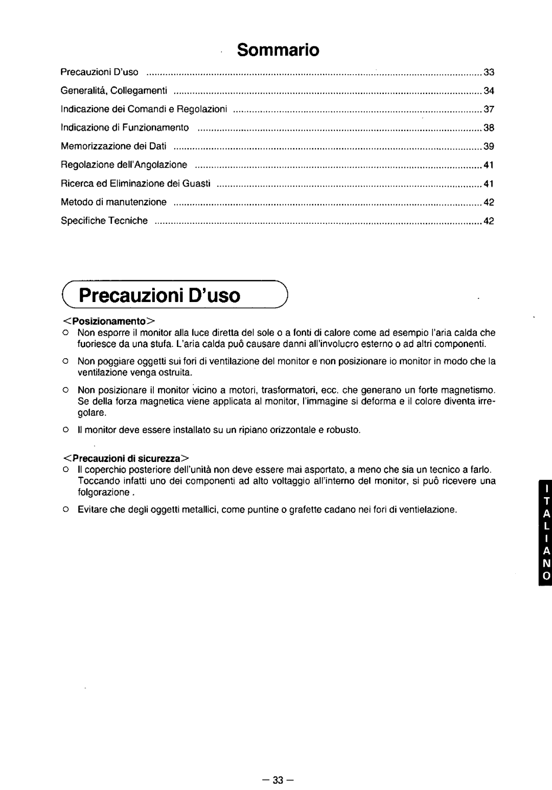 Panasonic TX-2013MA, TX-2103MA, TX-1703MA manual 