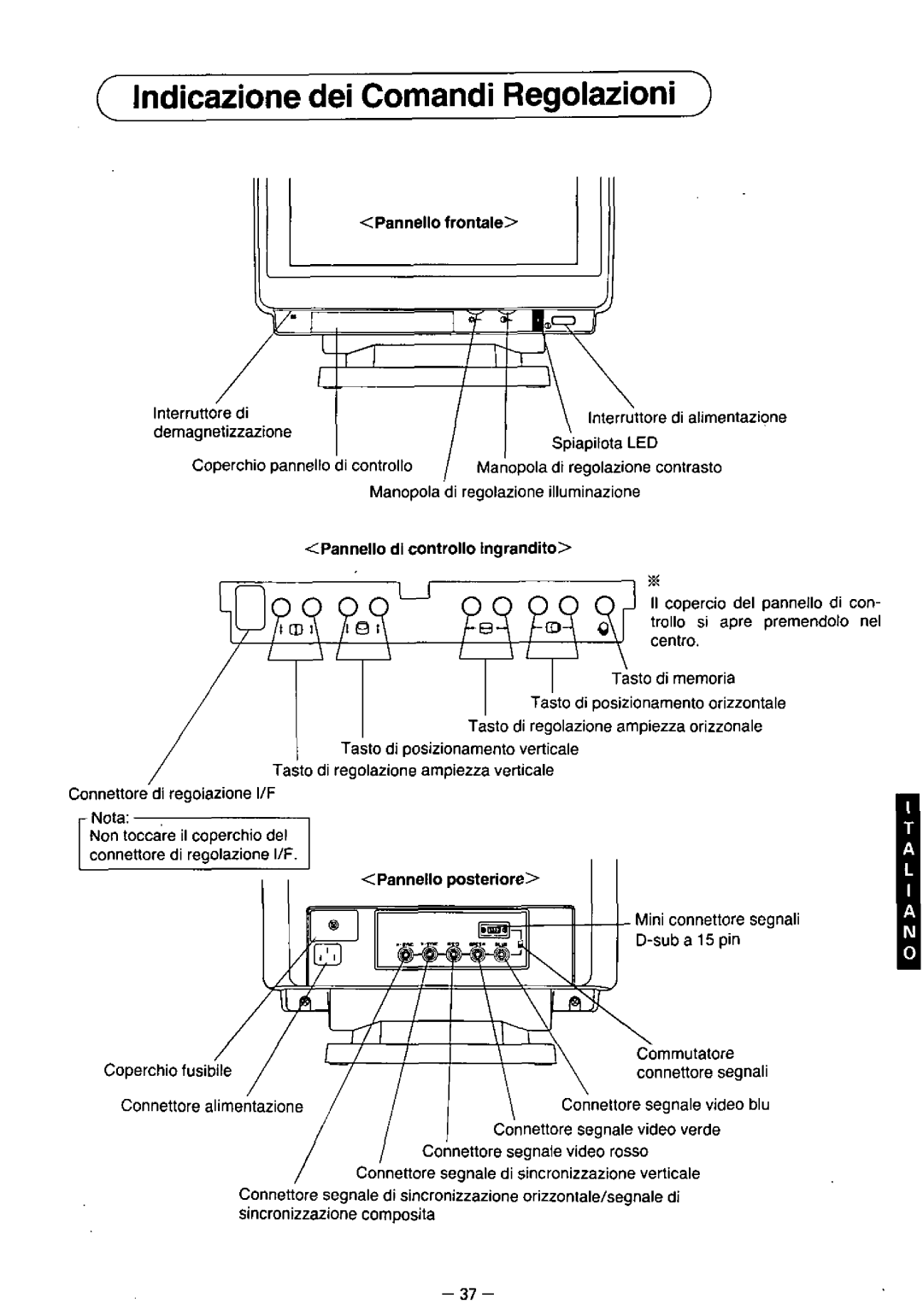 Panasonic TX-2103MA, TX-1703MA, TX-2013MA manual 