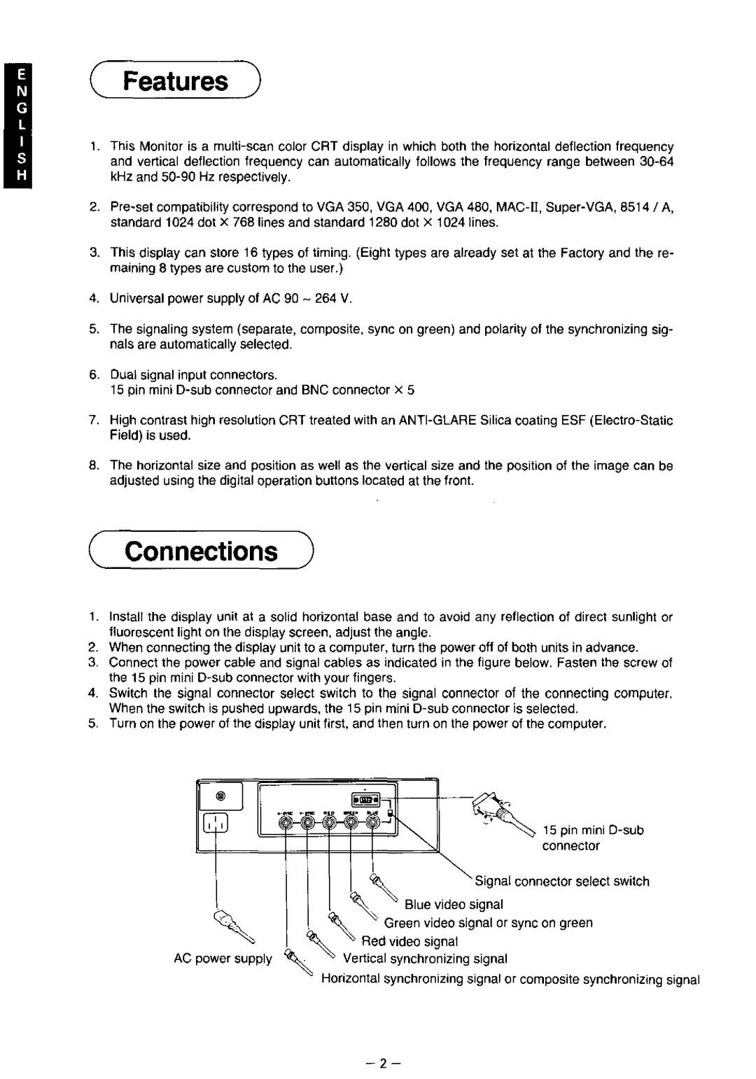 Panasonic TX-1703MA, TX-2103MA, TX-2013MA manual 