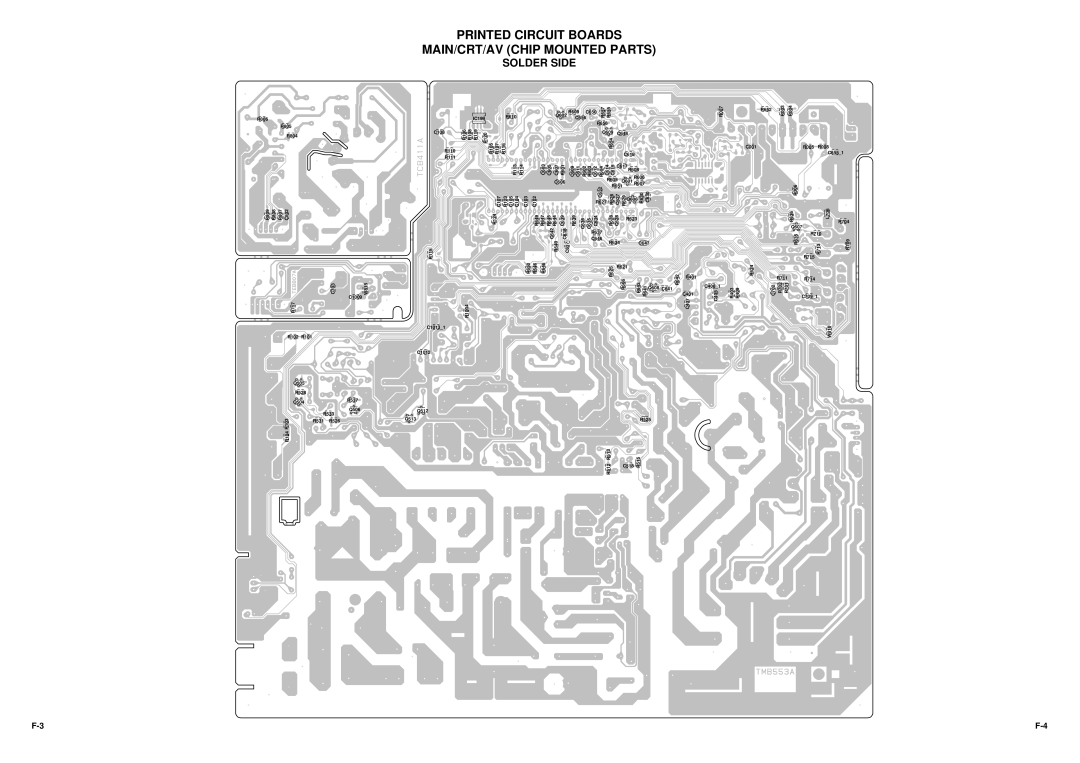 Panasonic TX-21JT2P specifications Printed Circuit Boards MAIN/CRT/AV Chip Mounted Parts 