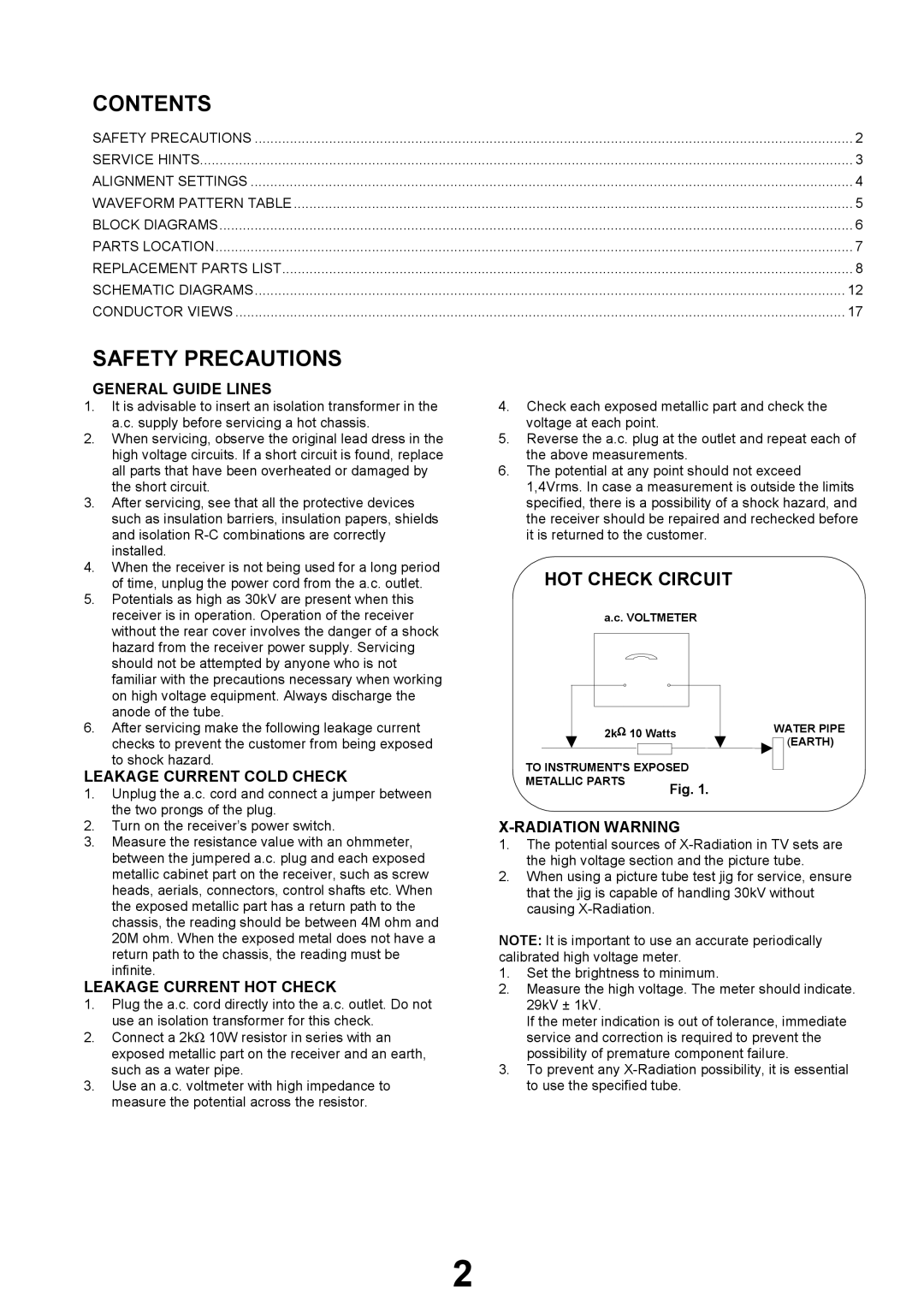 Panasonic TX-21JT2P specifications Contents 