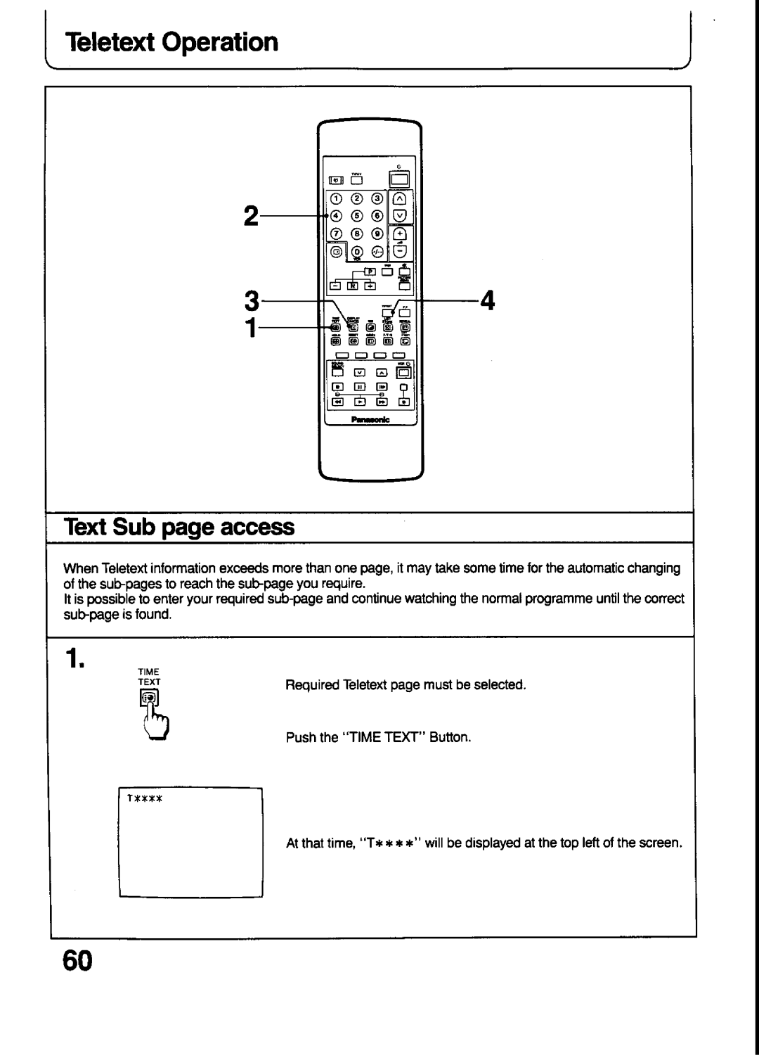 Panasonic TX-21T4Z, TX-21T4M manual 