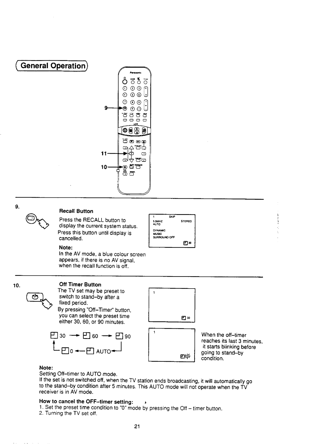 Panasonic TX-25S80Z manual 