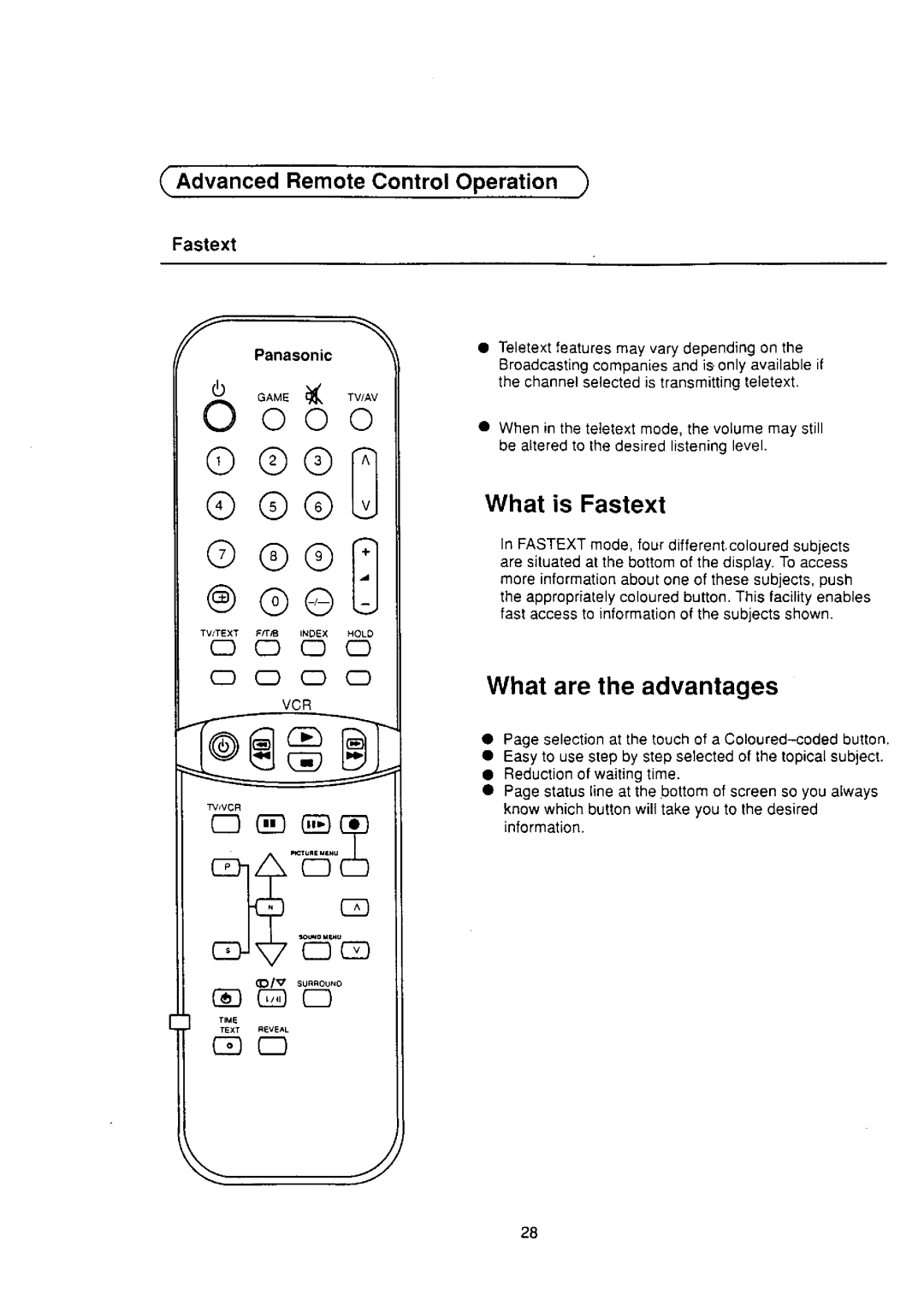 Panasonic TX-25S80Z manual 