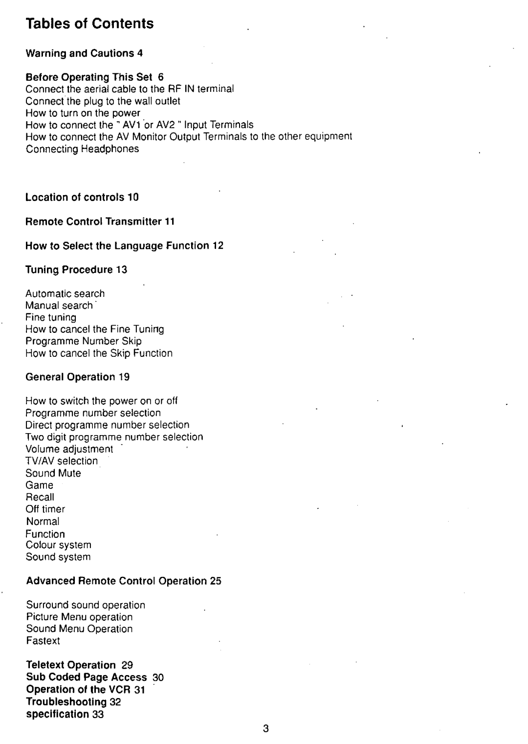 Panasonic TX-25S90PX manual 