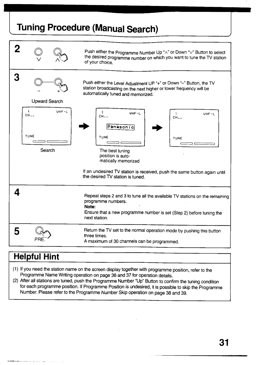 Panasonic TX-26V2Z manual 