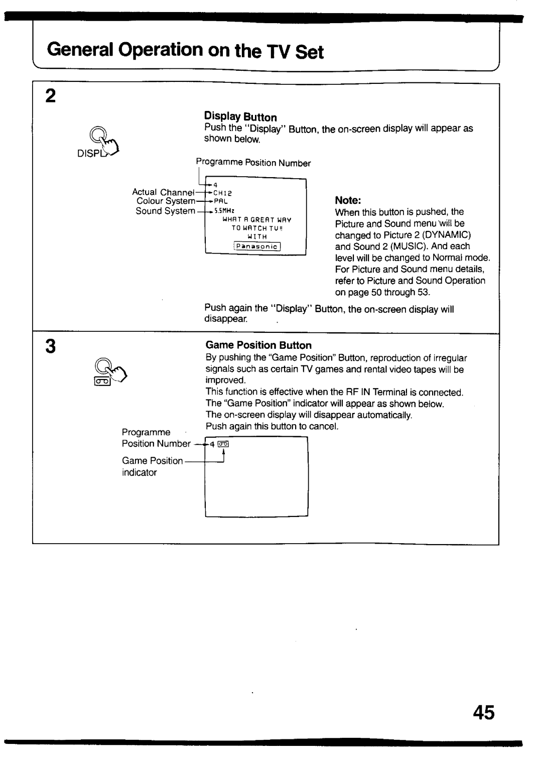 Panasonic TX-26V2Z manual 