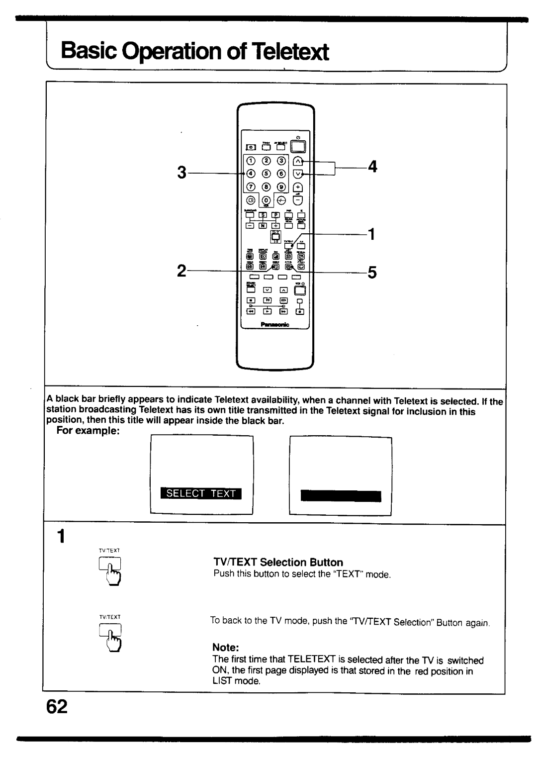 Panasonic TX-26V2Z manual 