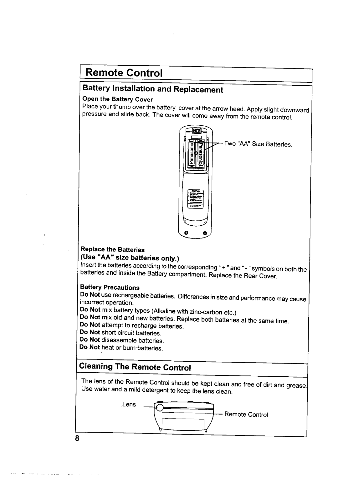 Panasonic TX-2985Z, TX-2980Z manual 