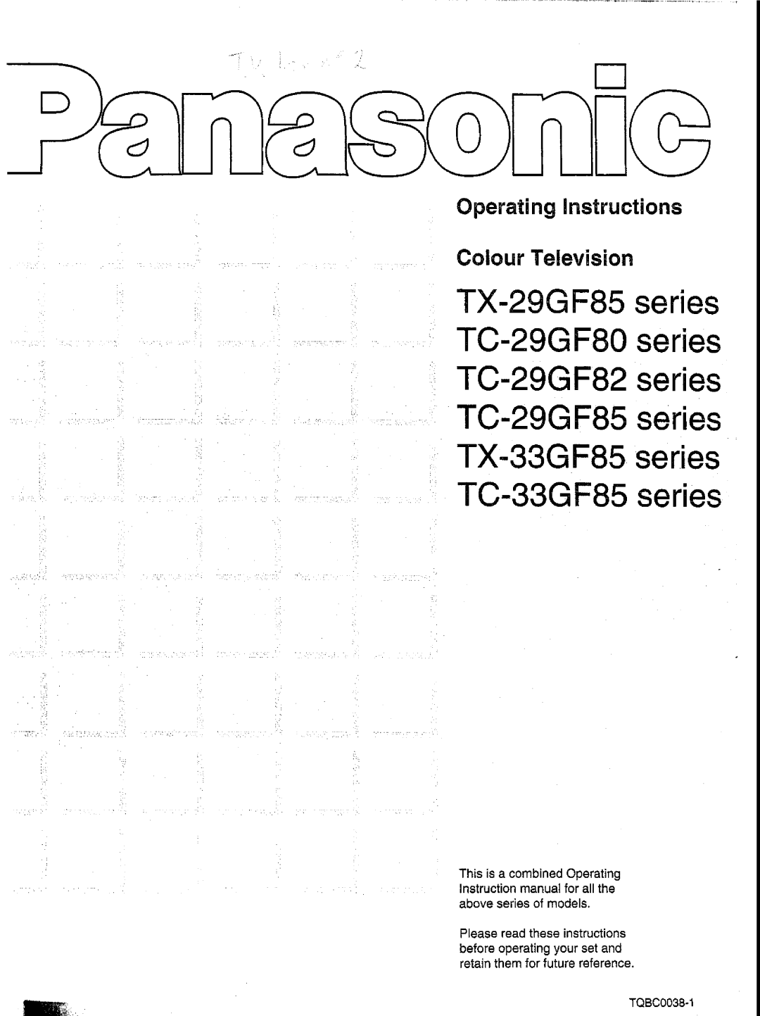 Panasonic TX-29GF85 Series manual 