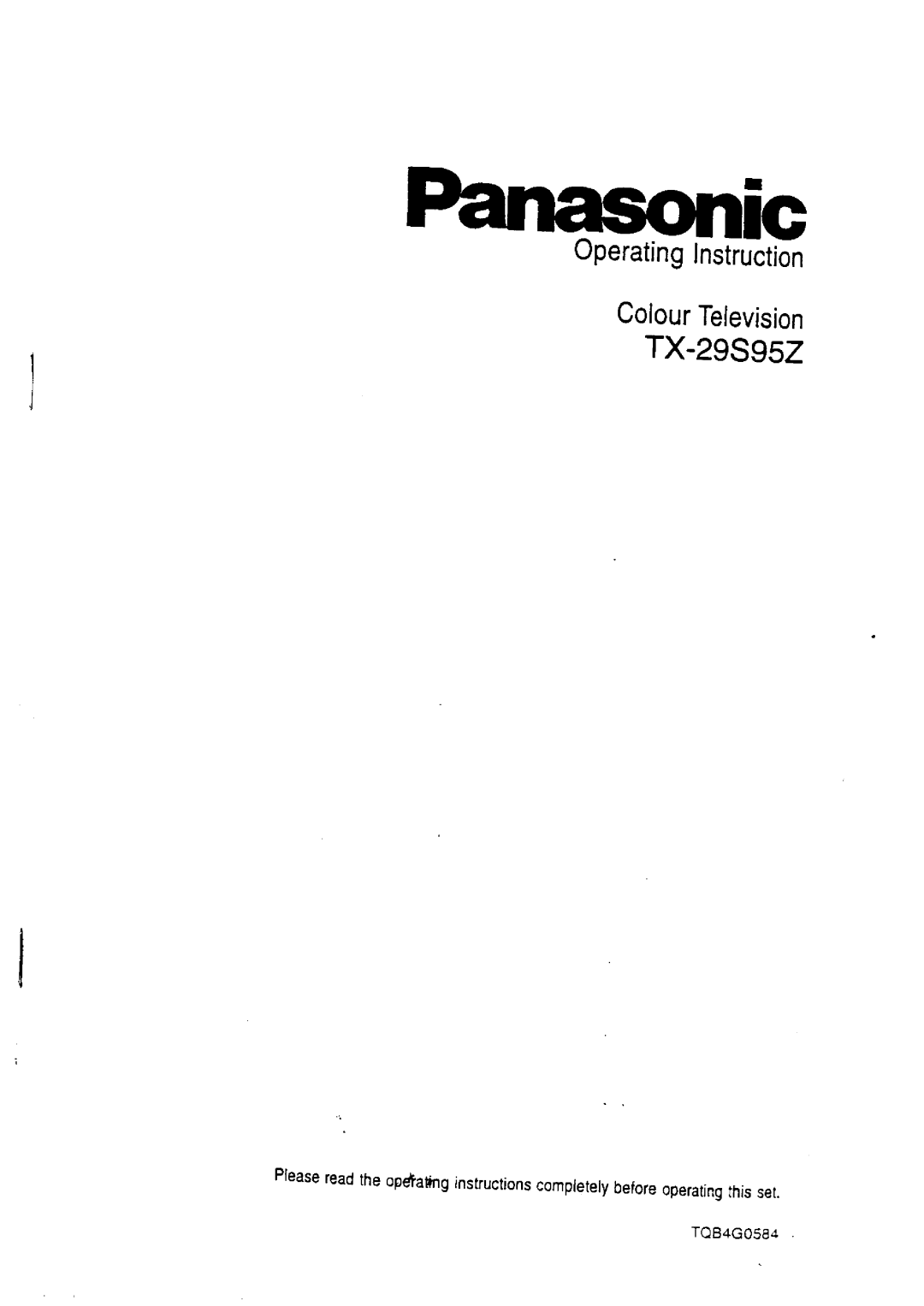 Panasonic TX-29S95Z manual 