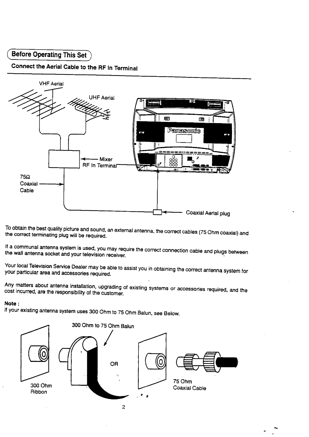 Panasonic TX-29S95Z manual 