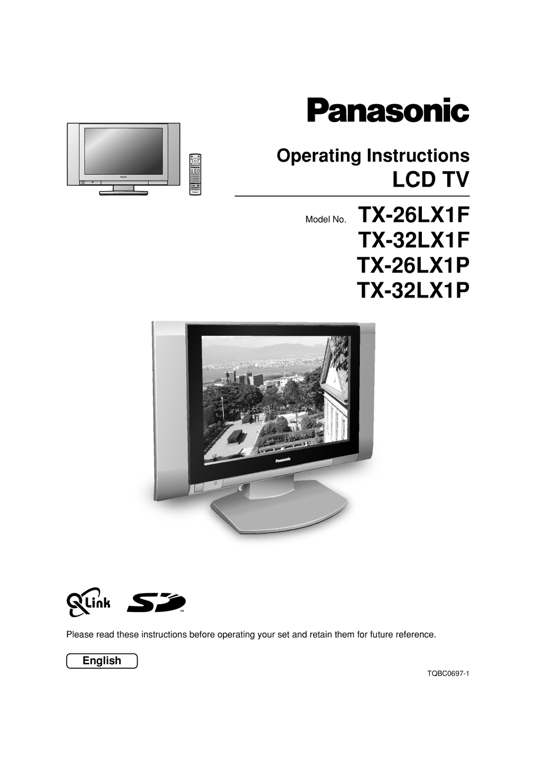 Panasonic TX-32LX1F, TX-32LX1P, TX-26LX1P, TX-26LX1F manual Lcd Tv 