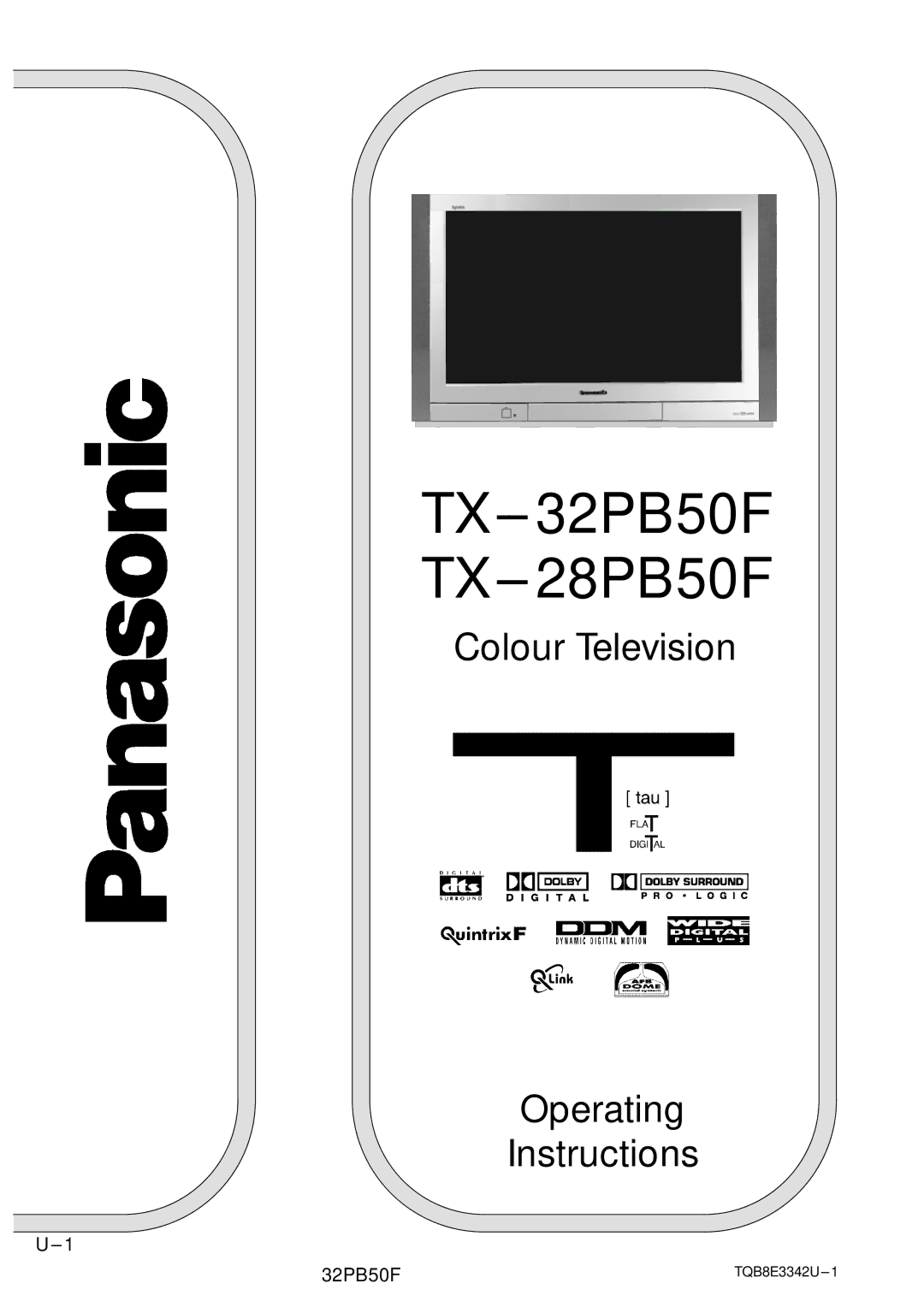 Panasonic TX-32PB50F, TX-28PB50F operating instructions 