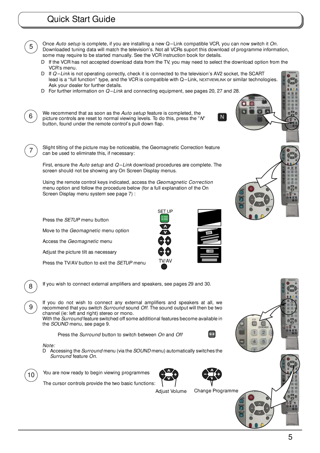 Panasonic TX-32PB50F, TX-28PB50F operating instructions Tv/Av 