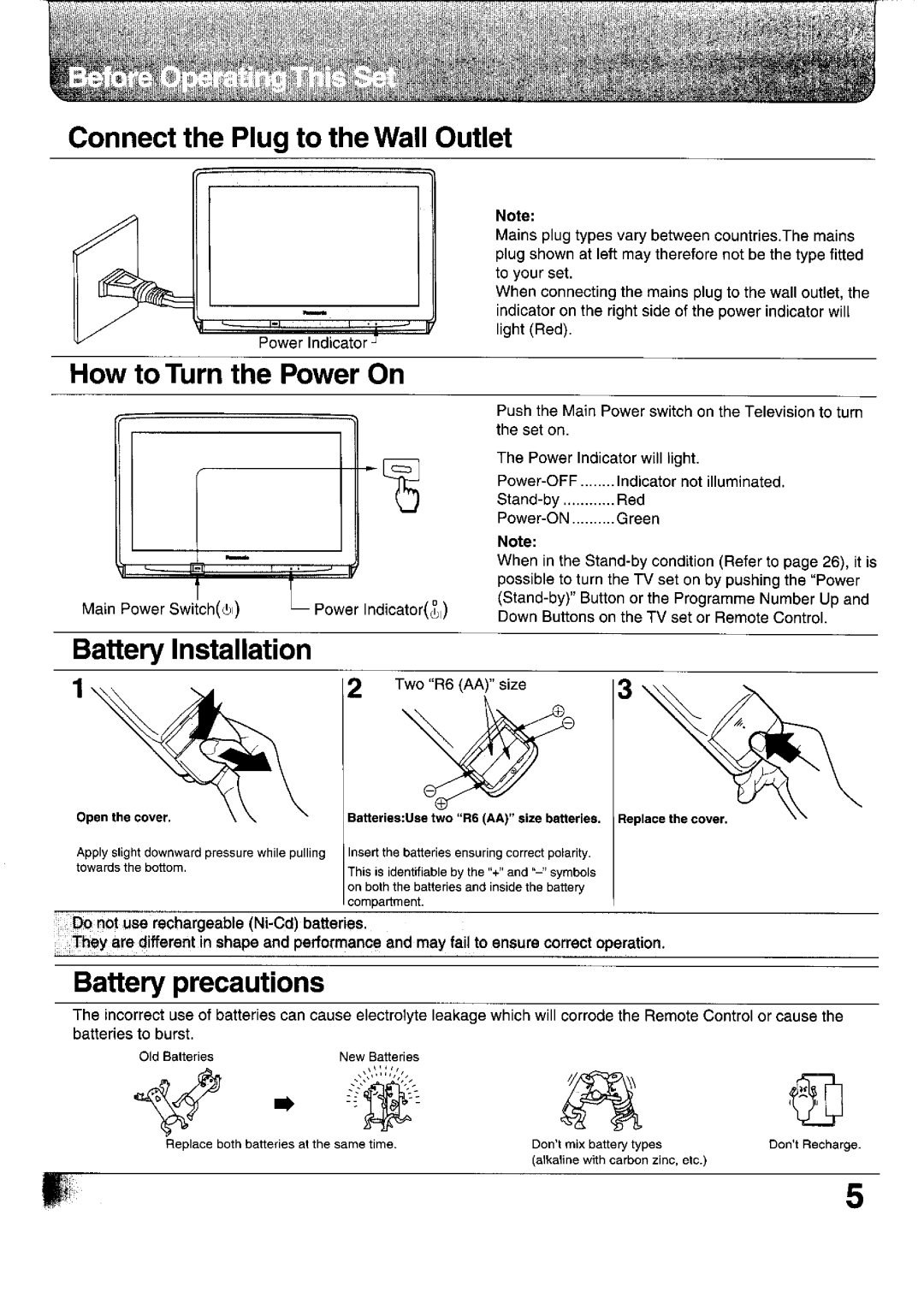 Panasonic TX-32WG15X, TX-32WG15G manual 