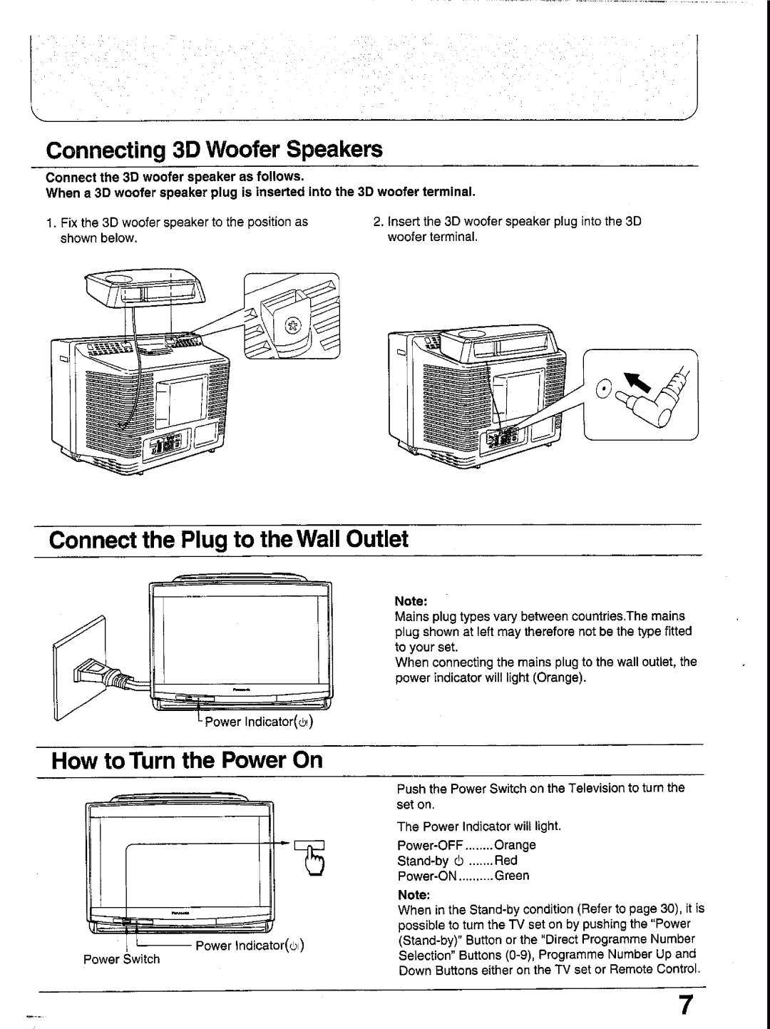 Panasonic TX-28WG25 Series, TX-32WG25 Series manual 