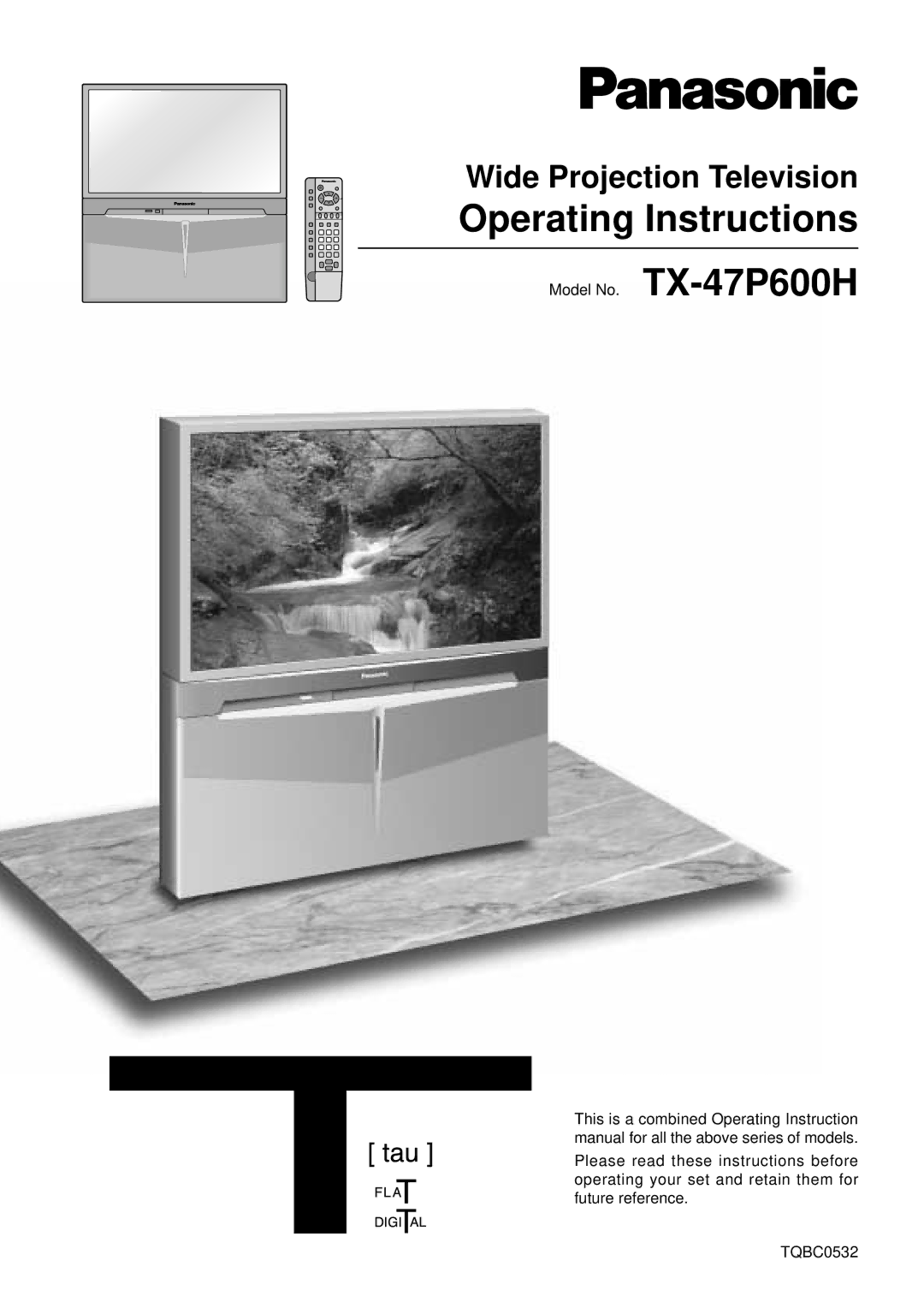 Panasonic TX-47P600HZ instruction manual Operating Instructions 