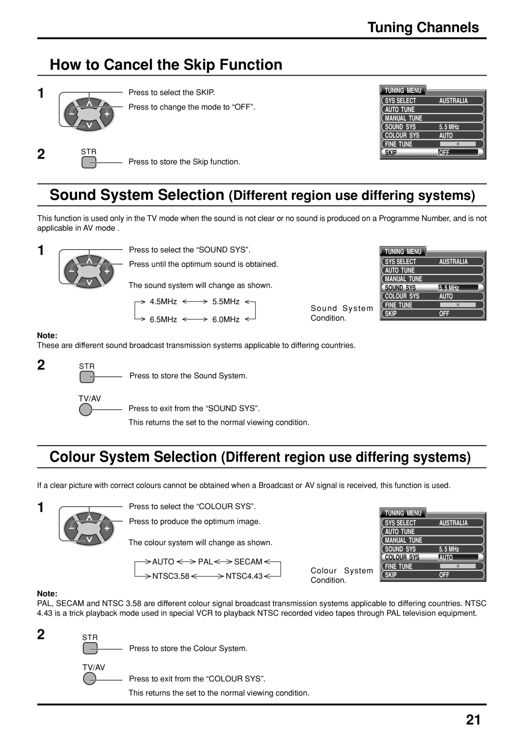 Panasonic TX-47P800H operating instructions How to Cancel the Skip Function, Auto PAL Secam 