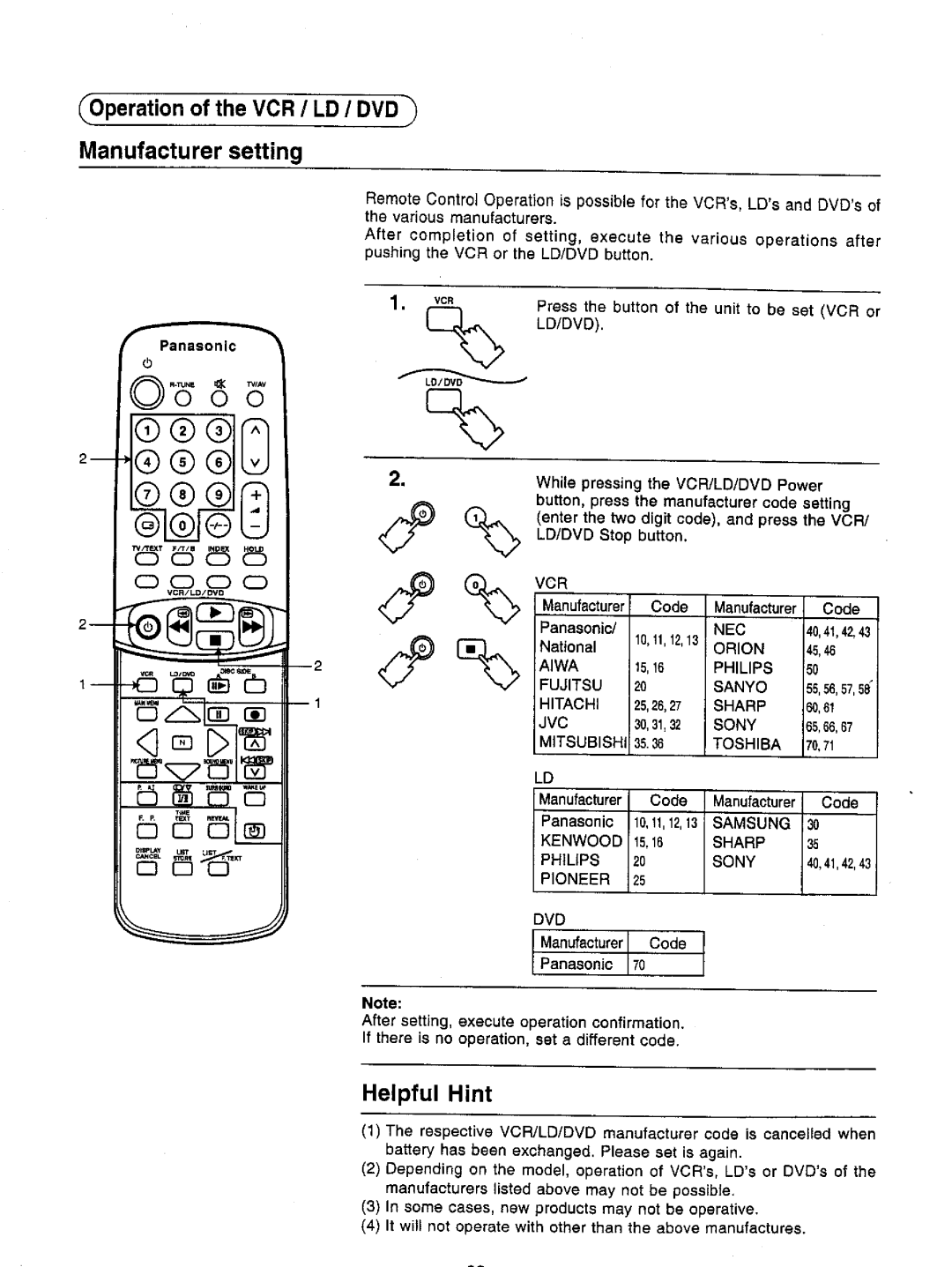 Panasonic TX-51P22Z manual 