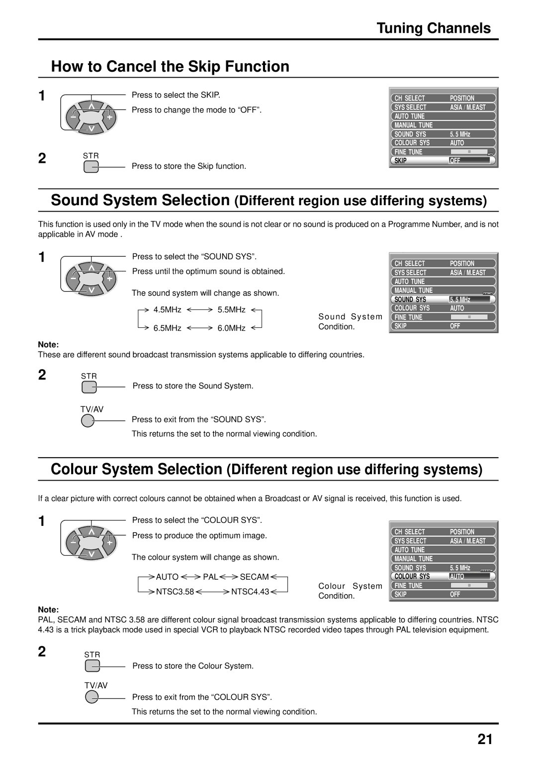 Panasonic TX-51P800H, TX-51P800X, TX-43P800X, TX-43P800H instruction manual How to Cancel the Skip Function, Auto PAL Secam 