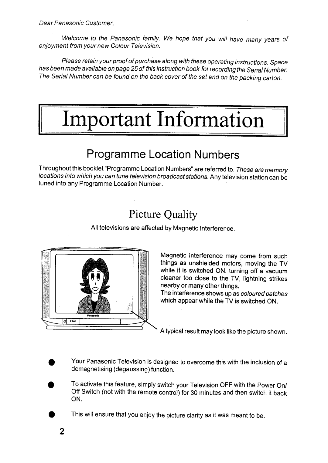 Panasonic TX-6895Z manual 