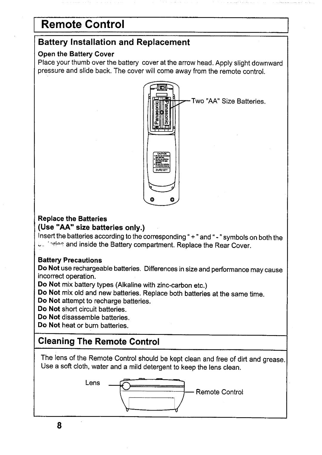 Panasonic TX-6895Z manual 