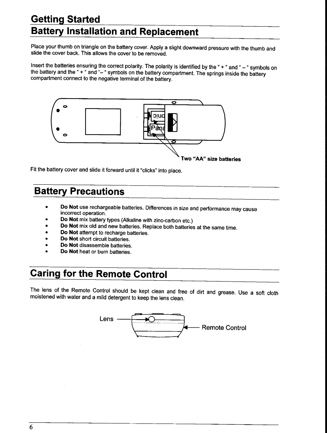 Panasonic TX-76PW150A, TX-66PW150A manual 