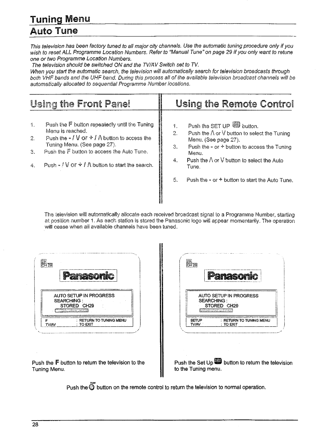 Panasonic TX-76W50A, TX-76W100A, TX-86W100A manual 