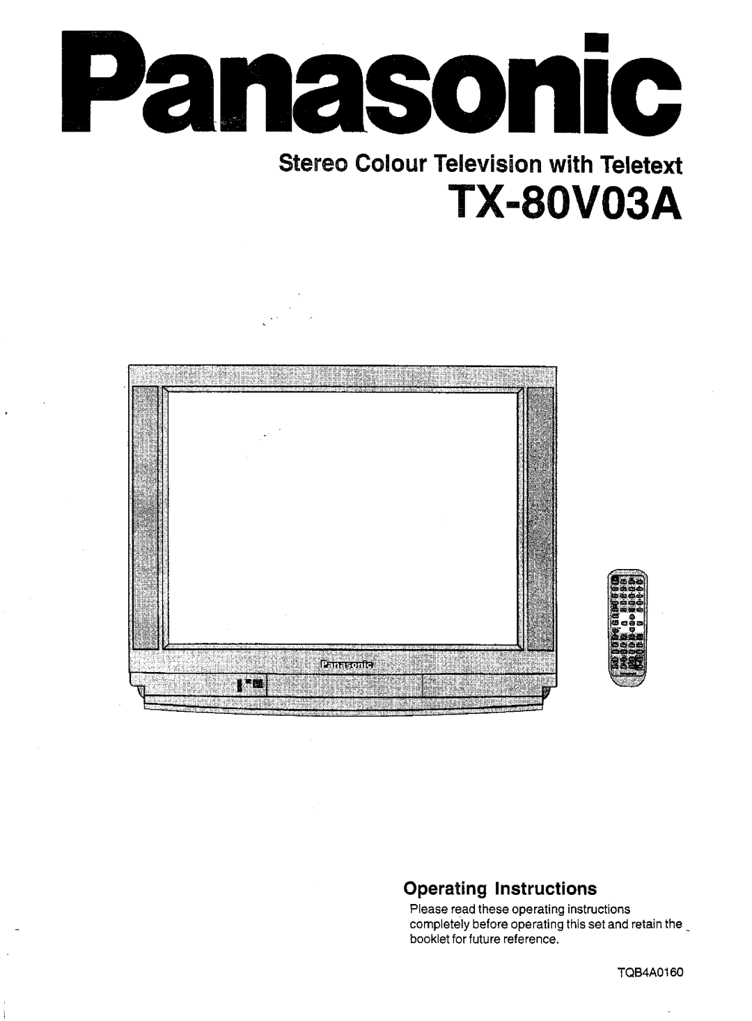 Panasonic TX-80V03A manual 