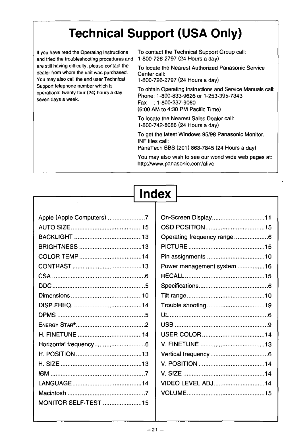 Panasonic TX-D5L31FG manual 