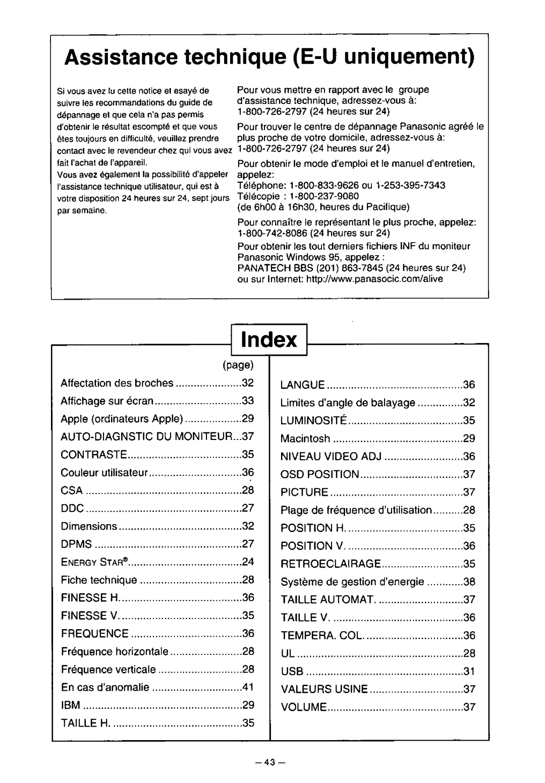 Panasonic TX-D5L31FG manual 