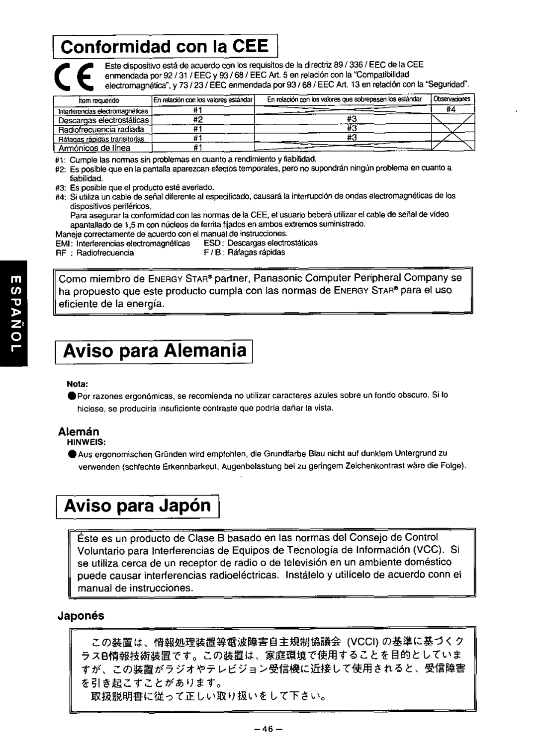 Panasonic TX-D5L31FG manual 