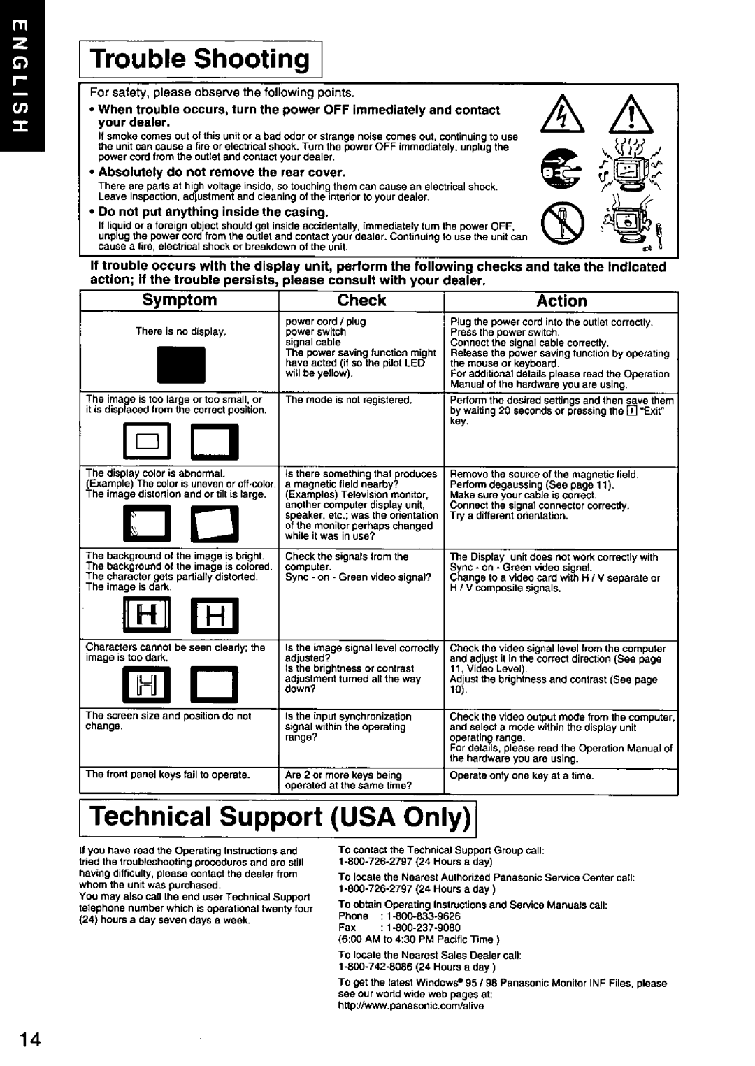 Panasonic TX-D7F21 manual 