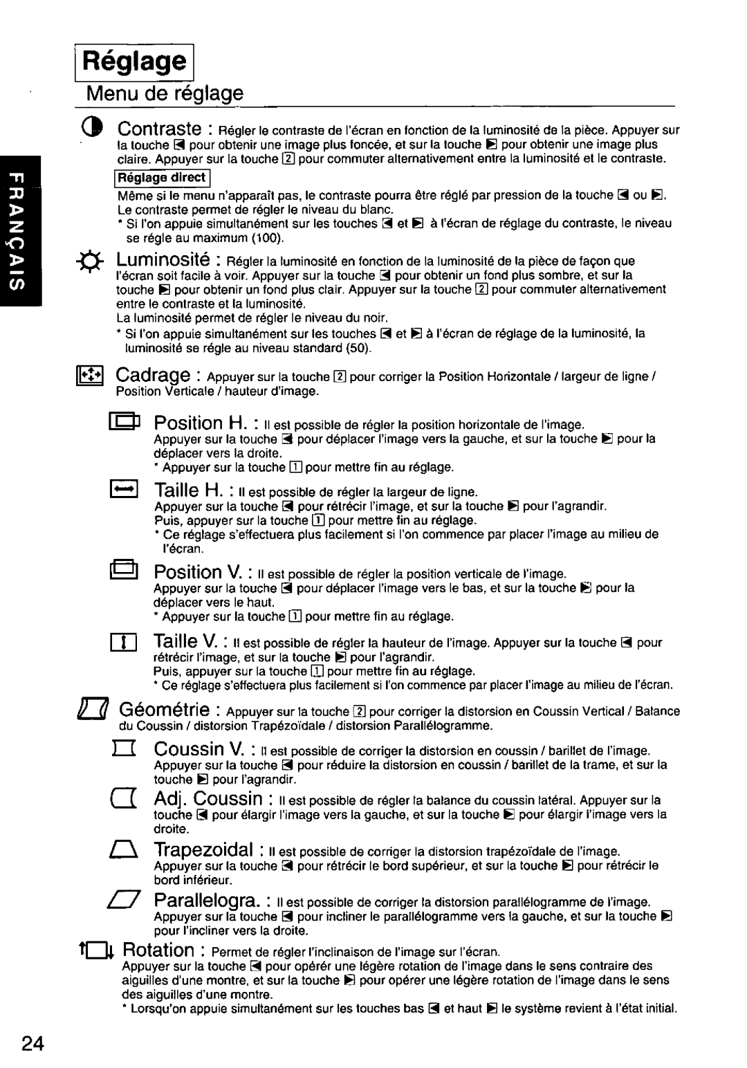 Panasonic TX-D7F21 manual 