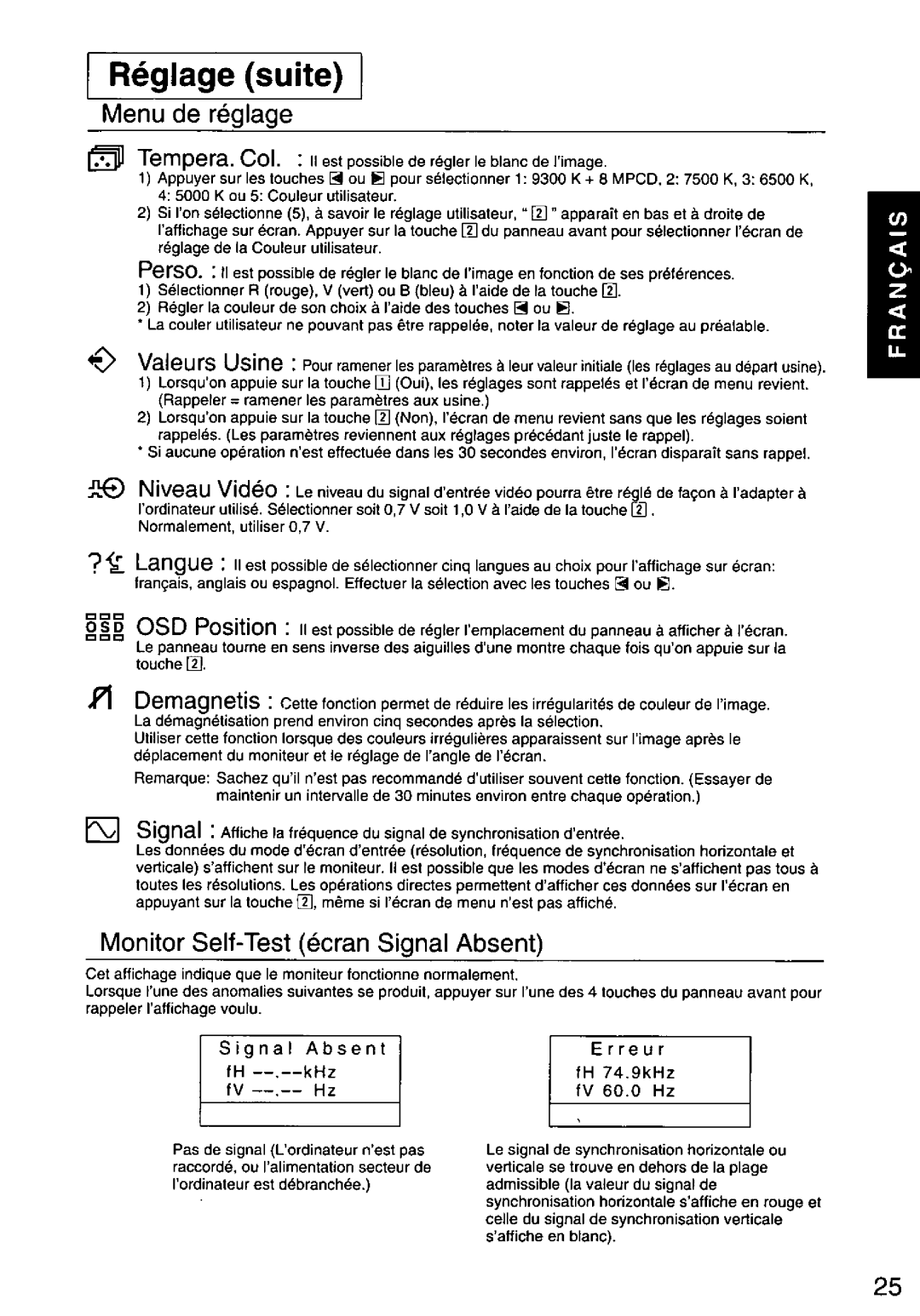 Panasonic TX-D7F21 manual 