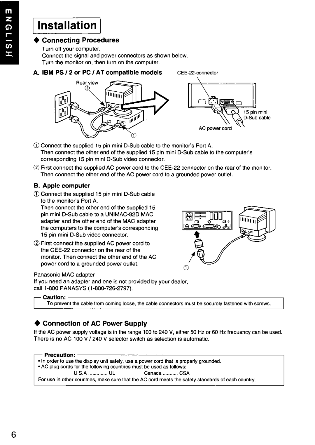 Panasonic TX-D7F21 manual 