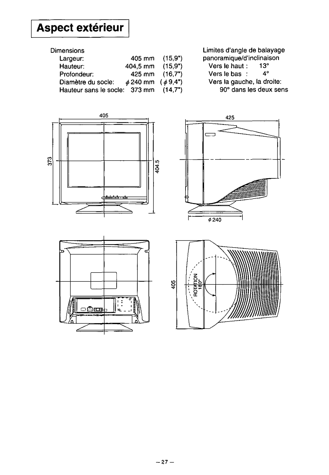 Panasonic TX-D7F21 manual 