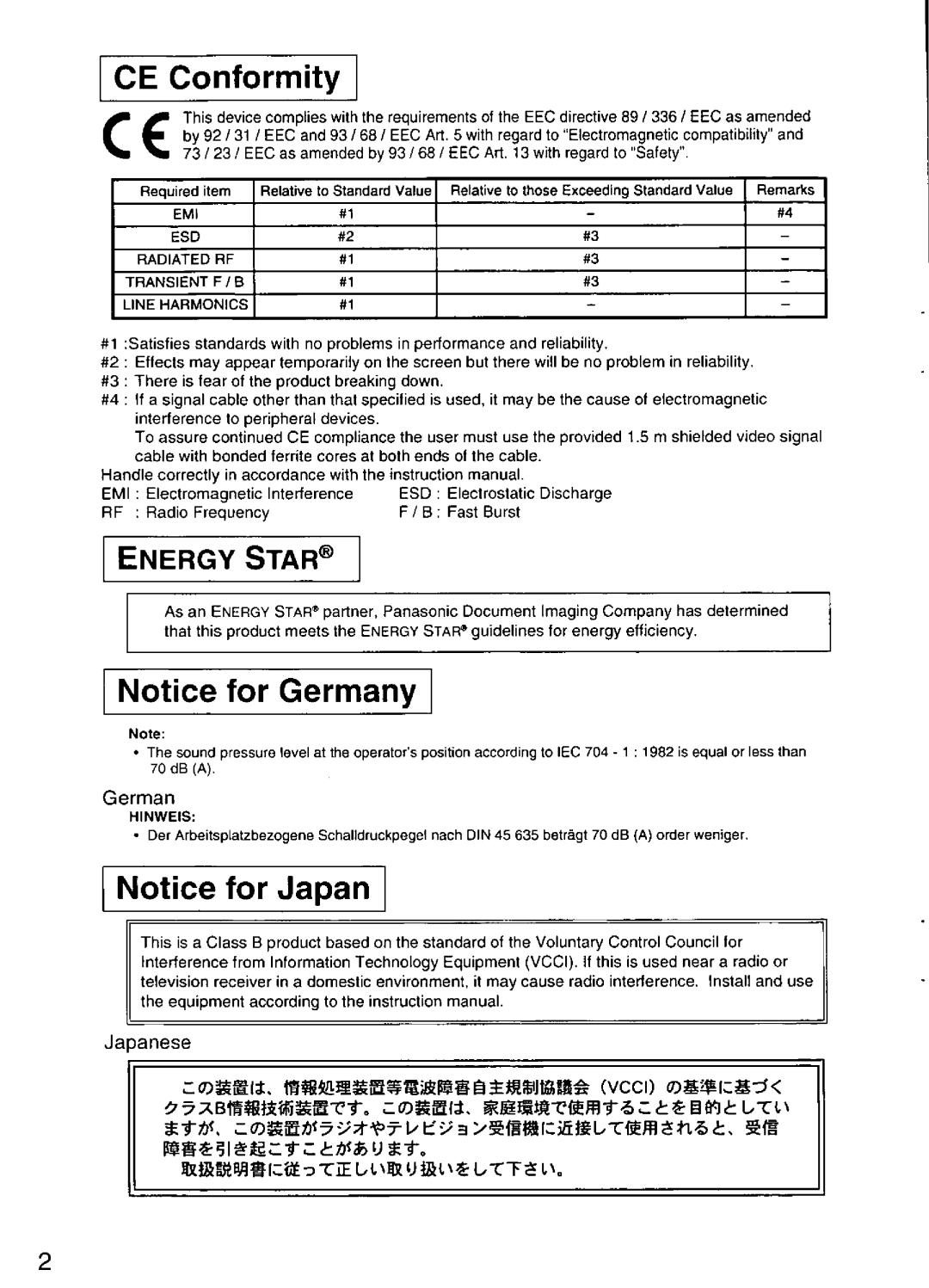 Panasonic TX-D9S45MB manual 