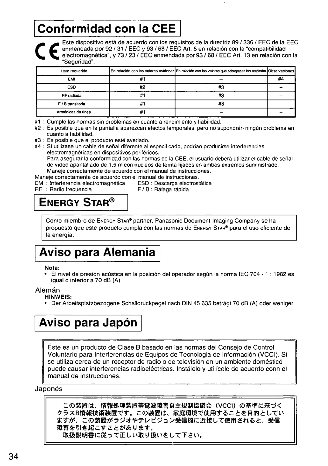 Panasonic TX-D9S45MB manual 