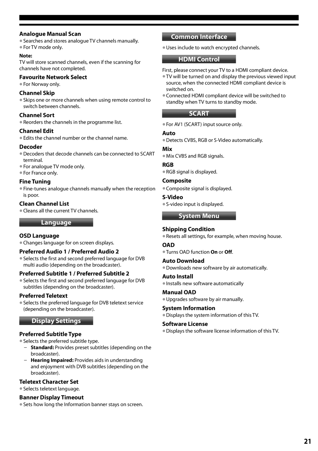 Panasonic TX-L32C5E, TX-L42U5E manual Scart 