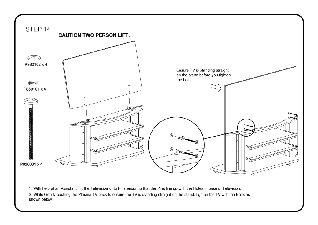 Panasonic TY-42PV30NZ manual Step 