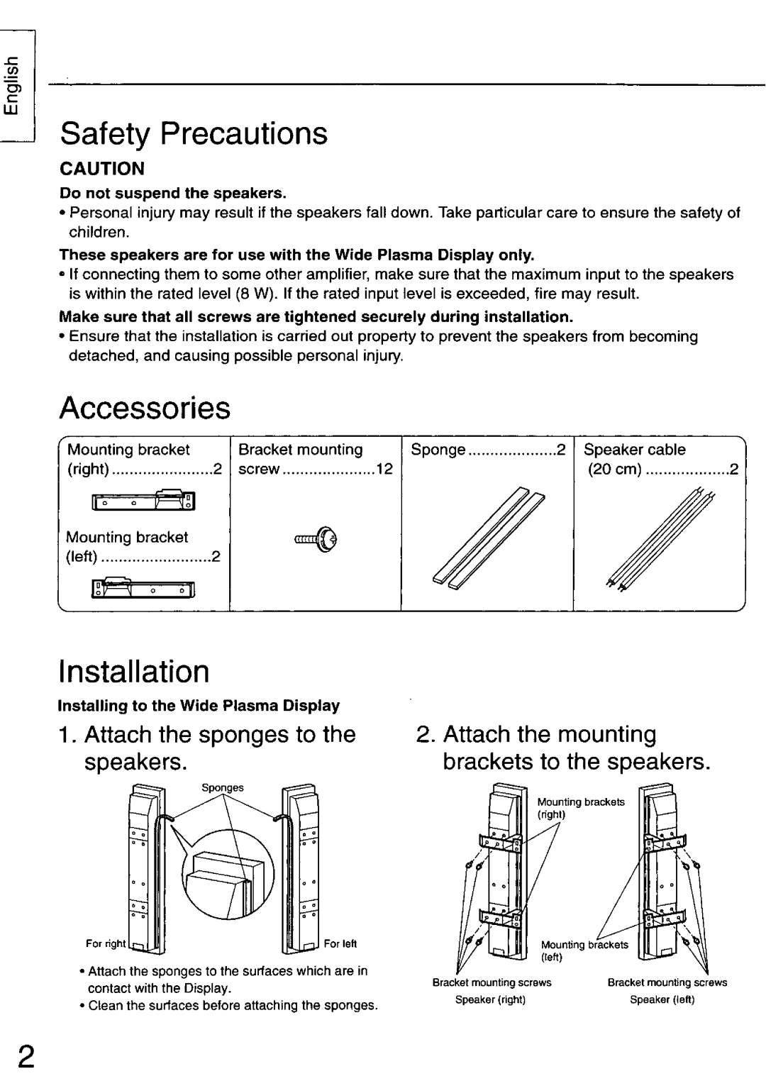 Panasonic TY-SP37P4-S, TY-SP42PM3, TY-SP50PHD3, TY-SP50PH3, SP42PWD3, TY-SP37P4-K manual 